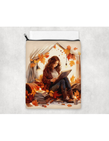 Housse liseuse ou livre Femme d'automne Pocket