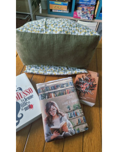 Coussin lecture triangles vert 2