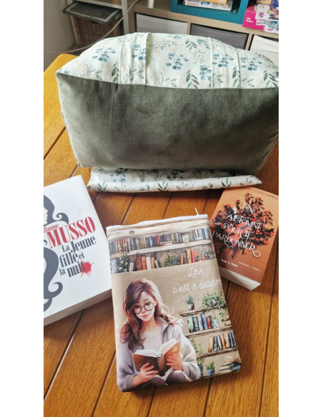 Coussin lecture eucalyptus