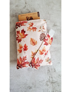 Housse liseuse ou livre avec marque page " éclats d'automne"