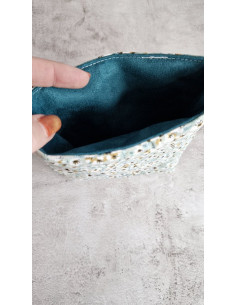 Housse liseuse ou livre Fleurs bleu 2