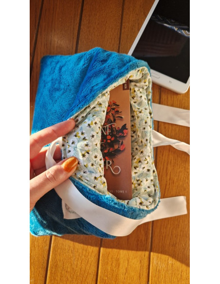 Housse livre réversible Pocket eucalyptus